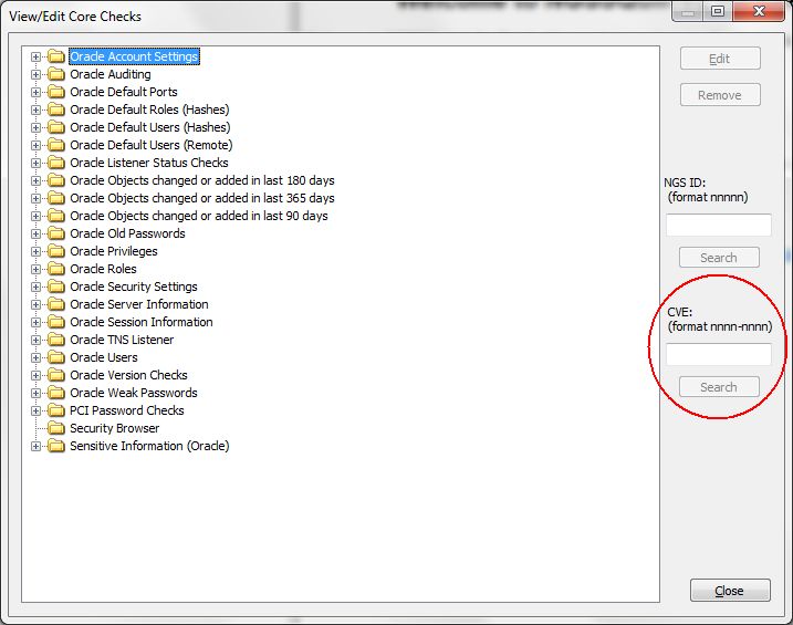 Selecting Tasks Using Individual CVE Names