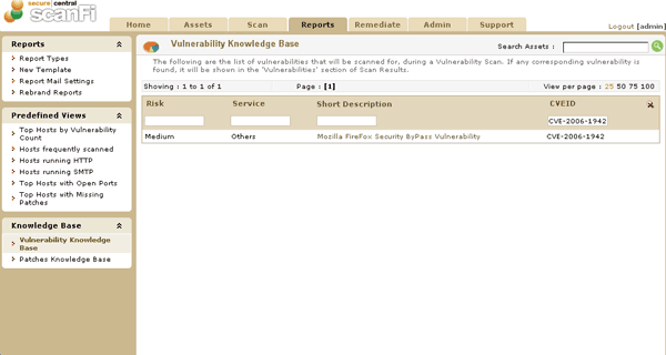 Task associated to the CVE name