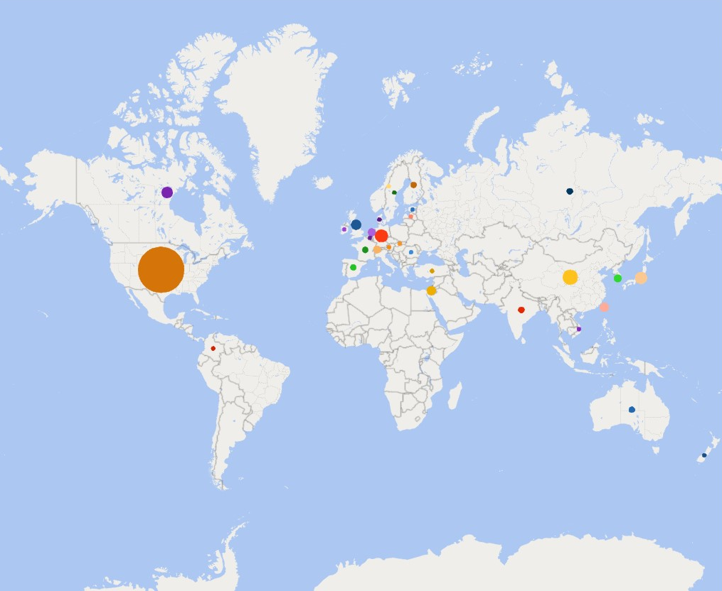 CNAs World Map - September 2021